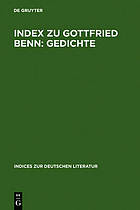 Index zu Gottfried Benn, Gedichte