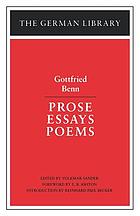 Prose, essays, poems