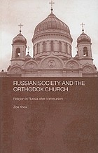 Russian society and the Orthodox Church : religion in Russia after communism
