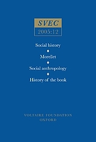 Social history ; Morellet ; Social anthropology ; History of the book