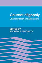 Cournot oligopoly : characterization and applications