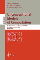 Unconventional Models of Computation : Third International Conference, UMC 2002 Kobe, Japan, October 15-19, 2002 Proceedings