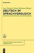 Deutsch im Sprachvergleich : grammatische Kontraste und Konvergenzen