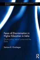 Faces of Discrimination in Higher Education in India