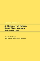 A dictionary of Nafsan, South Efate, Vanuatu = M̃p̃et Nafsan ni Erakor