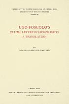 Ugo Foscolo's Ultime lettere di Jacopo Ortis : a translation