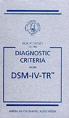 Diagnostic criteria from DSM-IV-TR