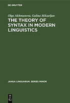 The theory of syntax in modern linguistics