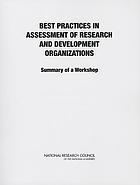 Best practices in assessment of research and development organizations