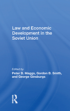 Law and economic development in the Soviet Union