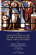 The constitution & law of the church in the first two centuries