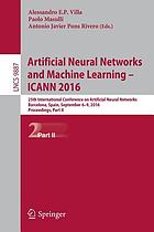 Artificial Neural Networks and Machine Learning - ICANN 2016 25th International Conference on Artificial Neural Networks, Barcelona, Spain, September 6-9, 2016, Proceedings, Part II