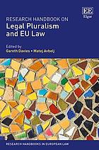 Research handbook on legal pluralism and EU law