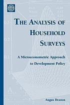 The analysis of household surveys : a microeconometric approach to development policy