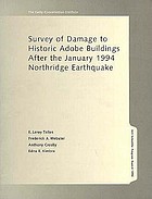 Survey of damage to historic adobe buildings after the January 1994 Northridge earthquake