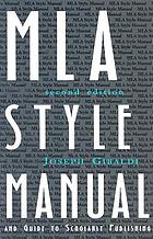 MLA style manual and guide to scholarly publishing