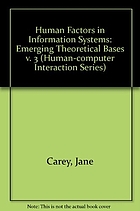 Human factors in information systems: emerging theoretical bases