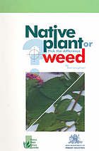 Book cover of native plant or weed?