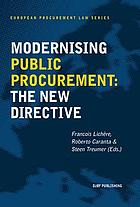 Modernising public procurement : the new Directive