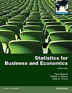 Cover: Statistics for business and economics