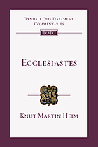 Ecclesiastes : an introduction and commentary