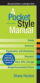 A pocket style manual : clarity, grammar, punctuation and mechanics, research, MLA, APA, Chicago, usage - grammatical terms