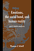 Emotions, the social bond, and human reality :... by  Thomas J Scheff 