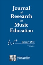 Journal of research in music education.