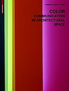 Color : communication in architectural space