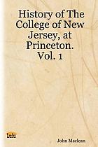 History of the College of New Jersey, (Princeton University)