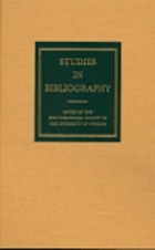 Studies in bibliography.