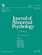 Journal of abnormal psychology : a publication of the American Psychological Association.