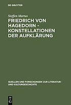 Friedrich von Hagedorn : Konstellationen der Aufklärung