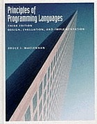Principles of programming languages : design, evaluation, and implementation