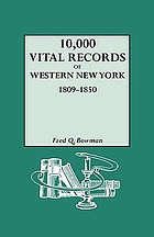 10,000 Vital Records of Western New York.