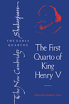 The first quarto of King Henry V