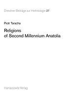 Religions of second millennium Anatolia