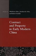 Contract and property in early modern China : rational choice in political science