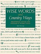 Wise Words and Country Ways for Cooks