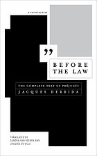 Before the law : the complete text of PreÌjugeÌs