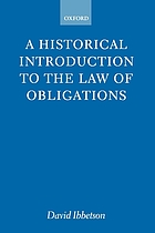A historical introduction to the law of obligations