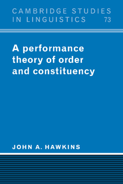 A performance theory of order and constituency | WorldCat.org