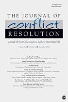 The journal of conflict resolution : research on war and peace between and within nations.