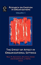 Effect of affect in organizational settings