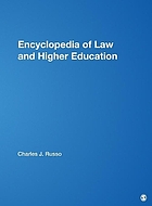 Encyclopedia of law and higher education