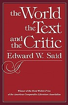 The world, the text and the critic.