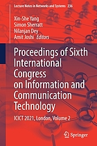 Front cover image for Proceedings of sixth International Congress on Information and Communication Technology : ICICT 2021, London. Volume 2
