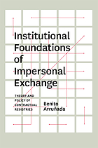 Institutional foundations of impersonal exchange : theory and policy of contractual registries