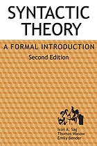 Syntactic theory : a formal introduction