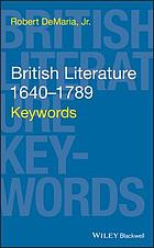 British literature 1640-1789 keywords